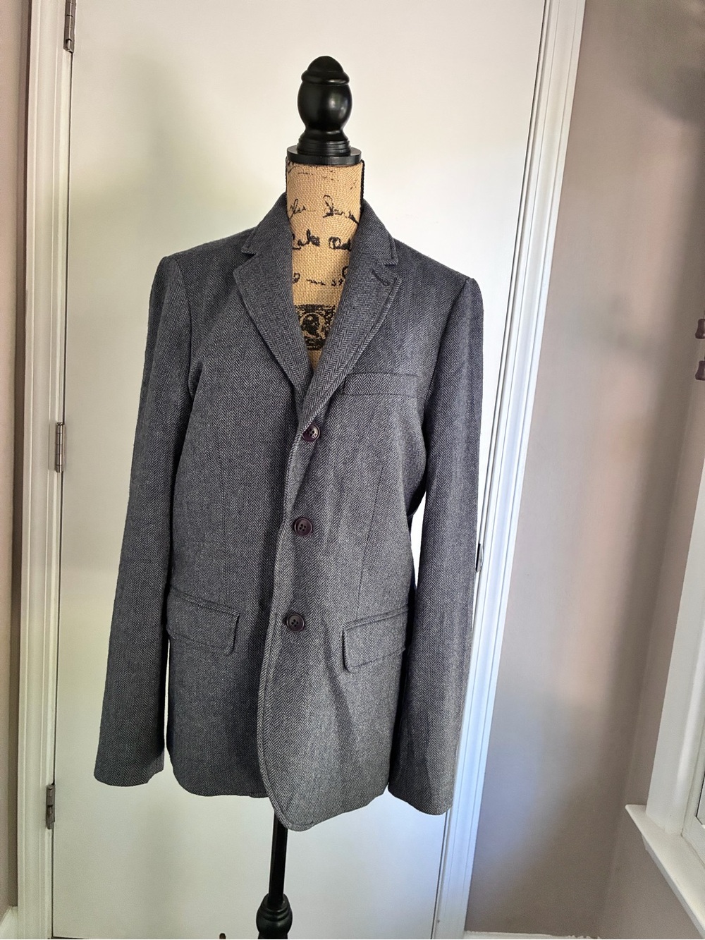 Tommy Hilfiger Gray Herringbone Sport Coat